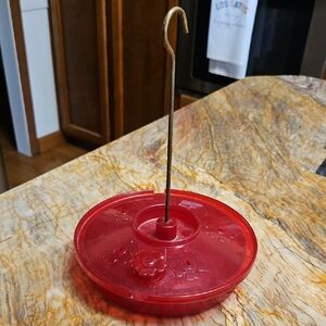 Red Hanging Bird Feeder